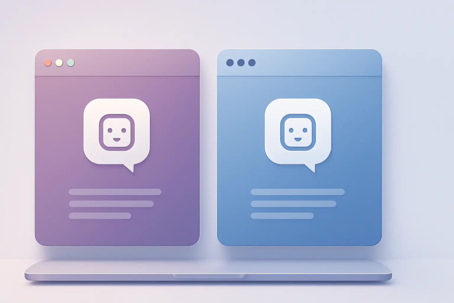 Two Claude desktop apps running side by side on a Mac, one for a personal account and one for work